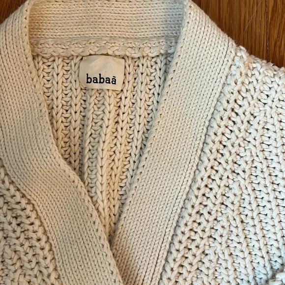 Babaa No. 18 cardigan in natural cotton, one size - Picture 2 of 8
